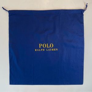 Polo Ralph Lauren Dust Bag Large Blue Yellow Gold Drawstring Cotton Medium